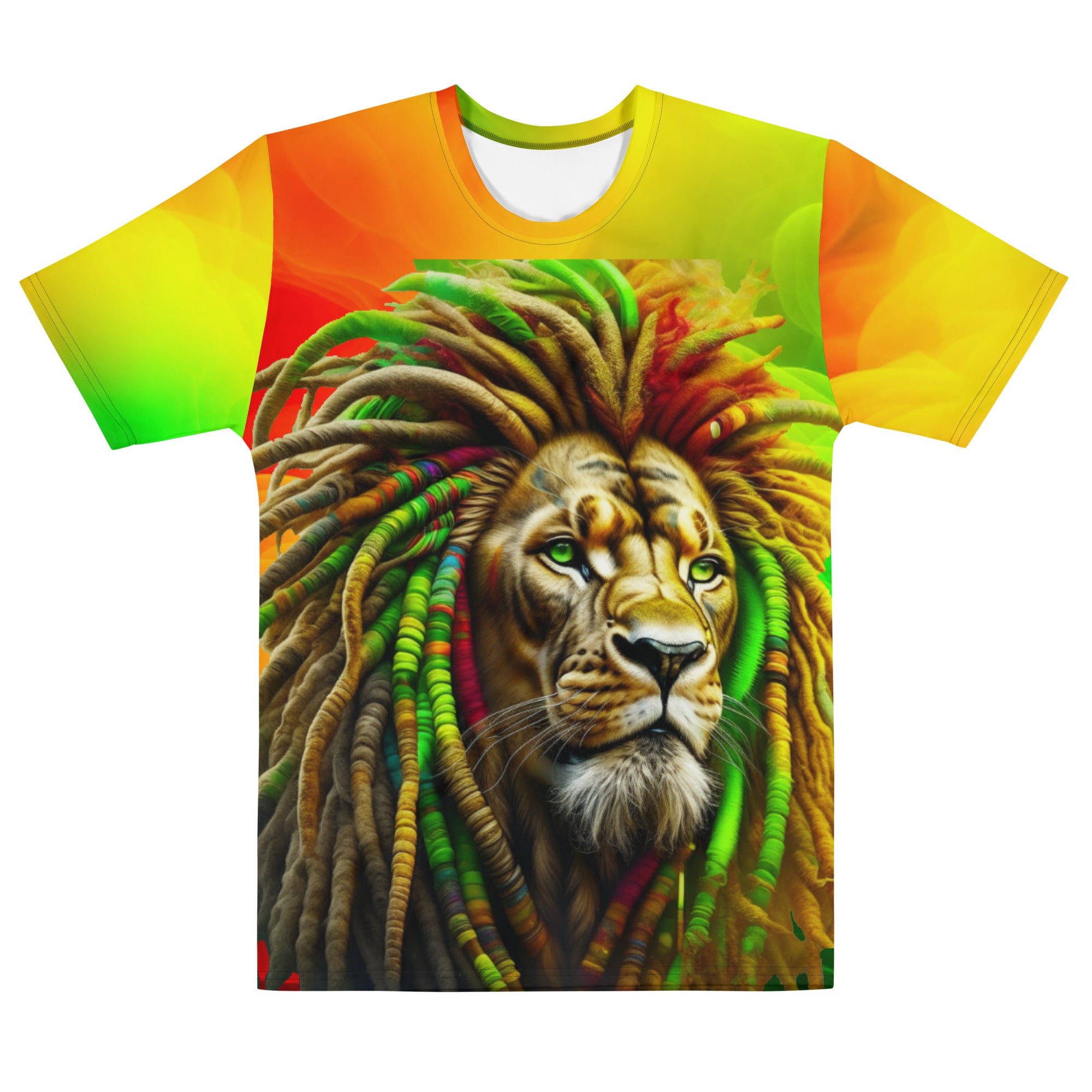 his men's REGGATEK RAVER FESTIVAL T-SHIRT is perfect for anyone who loves reggaetek music. Featuring colorful REGGAE motifs and a lion Festival Rave Design, you'll be ready to Party all Night Long. High-quality fabrics promise a comfortable fit and long-lasting wear.