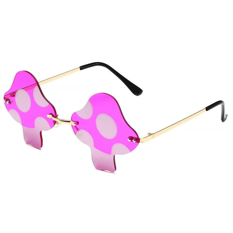 Purple mushroom rave festival sunglasses for men and women 