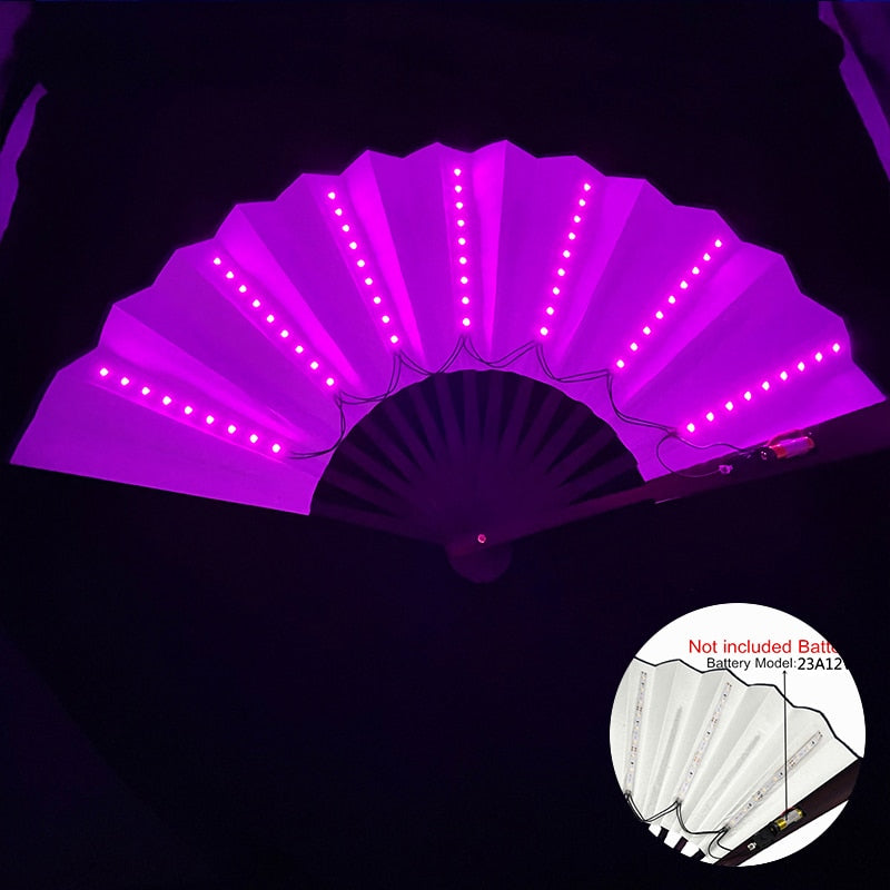 Purple LED rave festival party fan 
